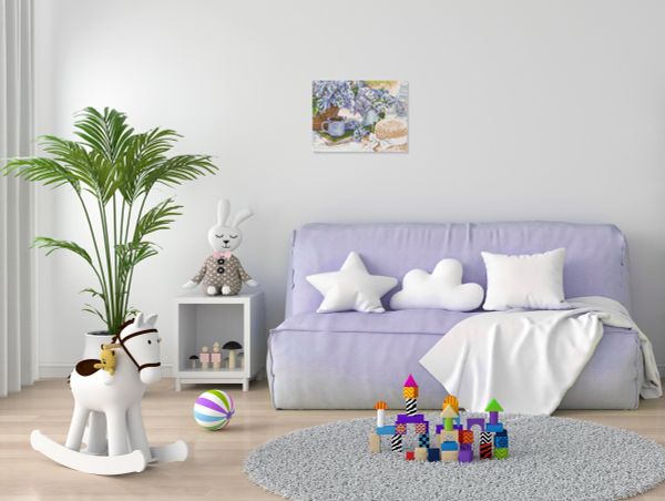 Кристальная (алмазная) мозаика Фрея ALPD-234, на подрамнике, Сиреневый полдень, 40х30 см