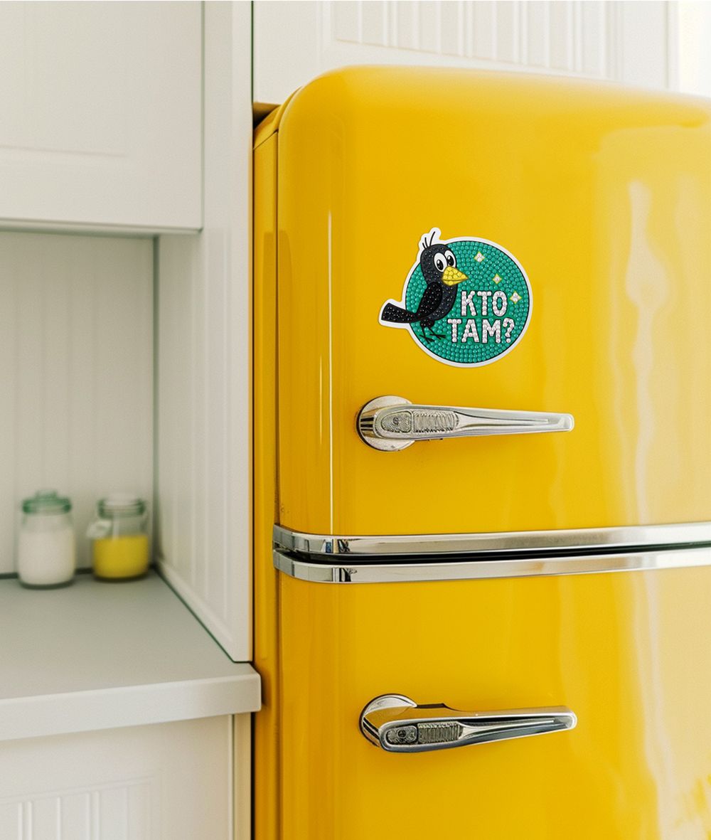 Кристальная (алмазная) мозаика Фрея CMF-ALVM-108, магнит, Галчонок, 9.5х9 см