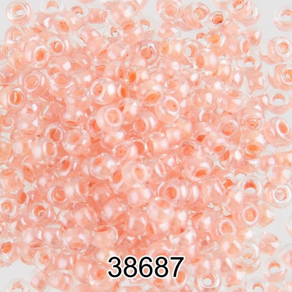 Бисер Preciosa 10/0 (2.3 мм), 500 г, 38687 (Ф438) св.персиковый