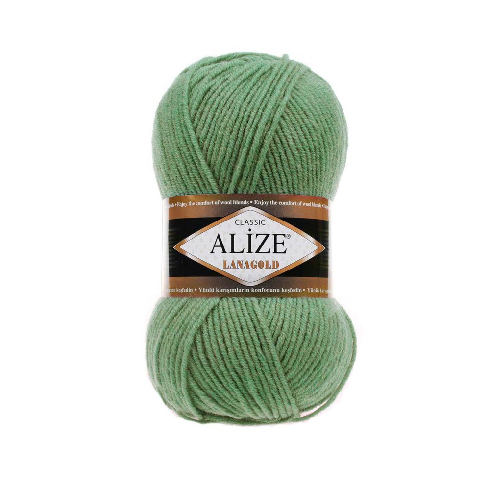 Пряжа Alize (Ализе) Lana Gold / уп.5 мот. по 100 г, 240м, 180 серебряная сосна А