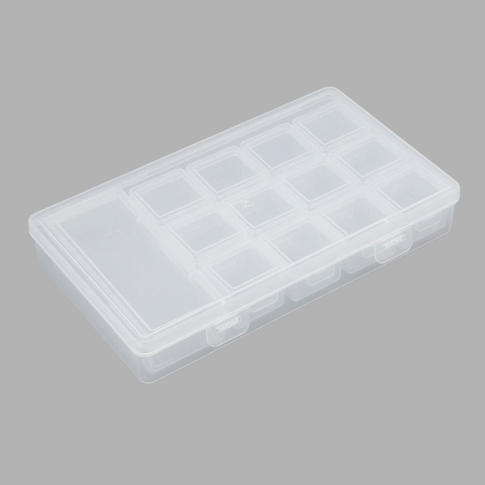 Контейнер для хранения мелочей 19.4х11.3х3 см, 13 штук ассорти в боксе
