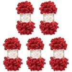 Пряжа Alize (Ализе) Puffy / уп.5 мот. по 100 г, 9м, 327 винный