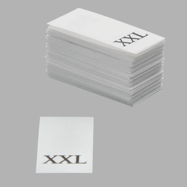 Этикетка-размерник, белый, 10х20 мм, 100 шт, XXL