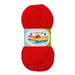 Пряжа Alpina Holly / уп.10 мот. по 50г, 200м, 007 красный