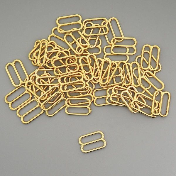Рамки-регуляторы для бюстгальтера металл 12.0 мм, 50 шт, золото
