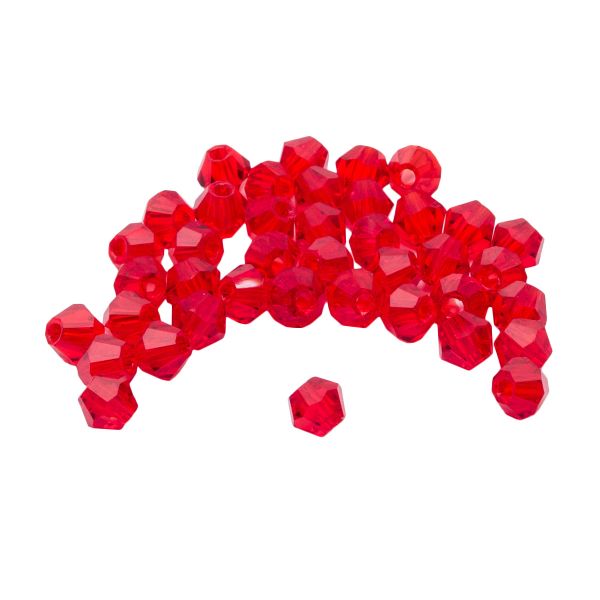 Бусины стекло 4х4 мм, 40 шт., Astra&Craft, 806 красный, Z-439