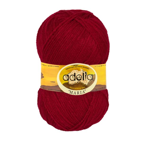 Пряжа Adelia Maria / уп.10 мот. по 50г, 227м, 09 бордовый