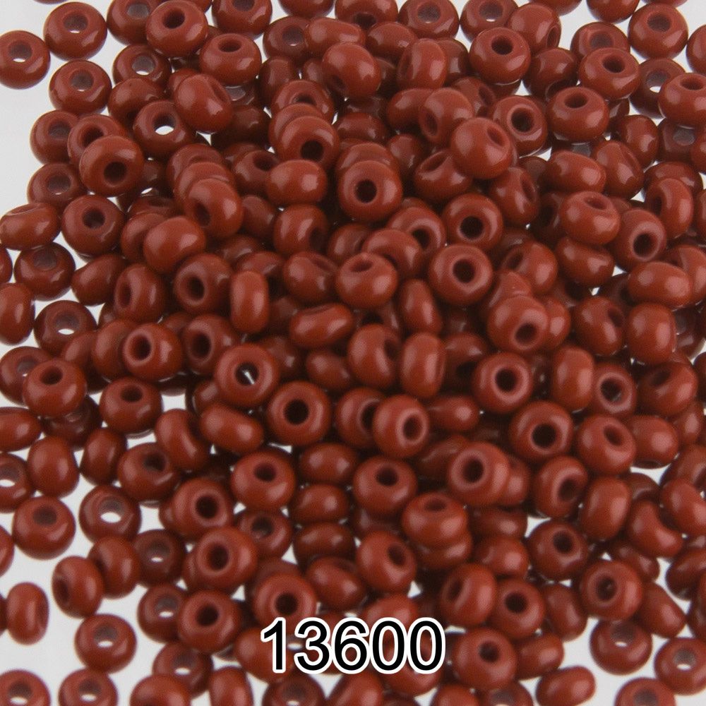 Бисер Preciosa круглый 10/0, 2.3 мм, 500 г, 13600 (Ф125) коричневый