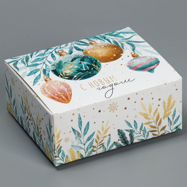 Коробка сборная Новогодняя, 12х10х5см, 9081008