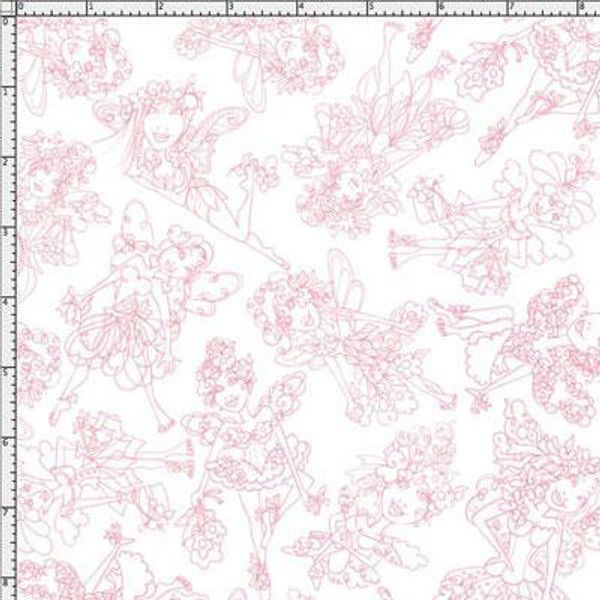 Ткань для пэчворка PEPPY FAIRY TOILE ФАСОВКА 50х55 см, 149±5 г/м², 100% хлопок, 691-680 PINK, Peppy