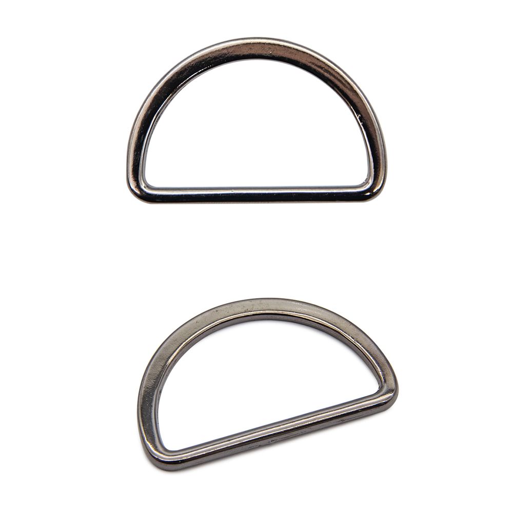 Полукольцо литое металл внутр. 40 мм (внешн. 47х30 мм), 20 шт, цв.черный никель, 819-035