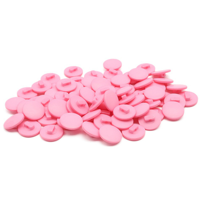 Пуговицы на ножке 24L (15мм), пластик (Pink (розовый)), NE68, 72 шт