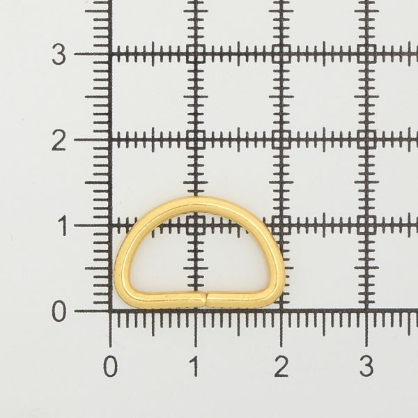 Полукольцо сварное металл внутр. 15 мм (внешн. 19х14 мм, ⌀2 мм), 100 шт, золото, 816-112