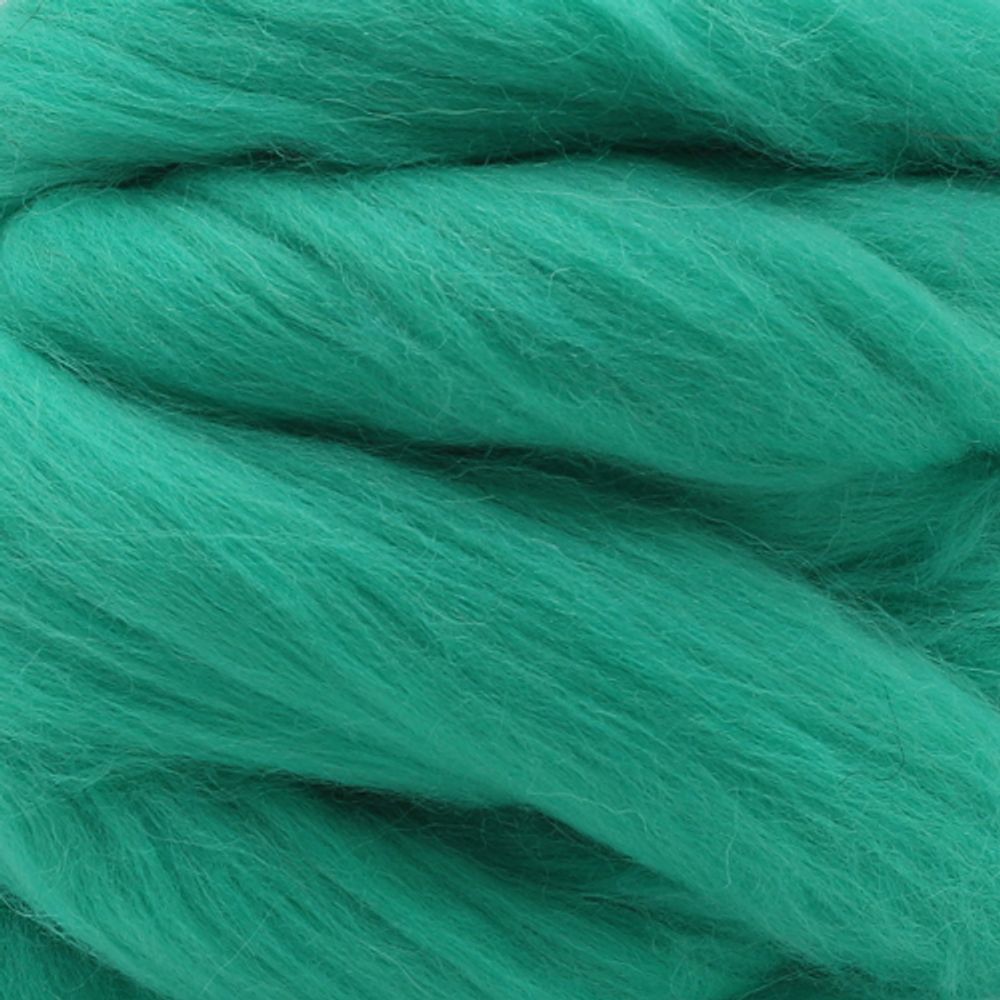 Шерсть для валяния Троицкая п/тонкая 1х100 г (до 29 мкр), 3859 мята