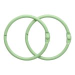Кольца для альбомов разъемные металл 40 мм, 10 шт, светло-зеленый, 5AS-106