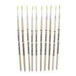 Кисть синтетика школьная круглая №1, 10 шт