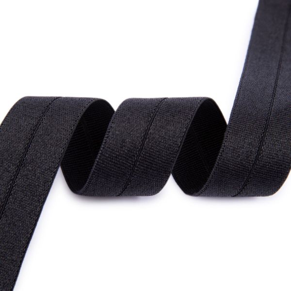 Резинка бельевая (окантовочная) блестящая 14.0 мм / 25 метров, 039 черный, Torioni GET-153PT