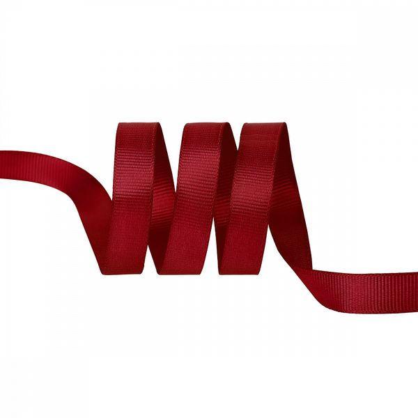 Лента репсовая (в рубчик) 12.0 мм / 22.8±1 метра, 260 бордовый, Magic4Hobby