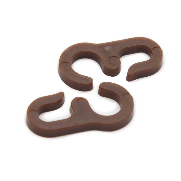 Крючки шторные для карниза 29 мм, LF-300, цв.коричневый (100 шт/уп)