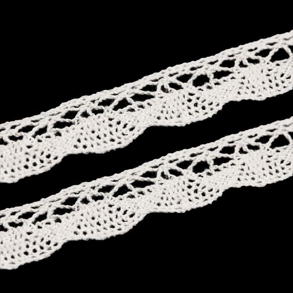 Кружево вязаное (тесьма) хлопковое 20 мм / 9.14 метров, бежевый