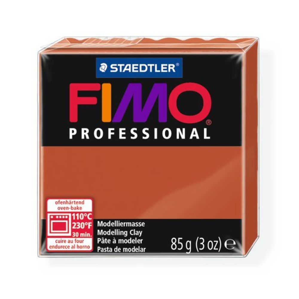 Полимерная глина запекаемая Fimo Professional, уп. 85 гр, цв. терракота, 8004-74