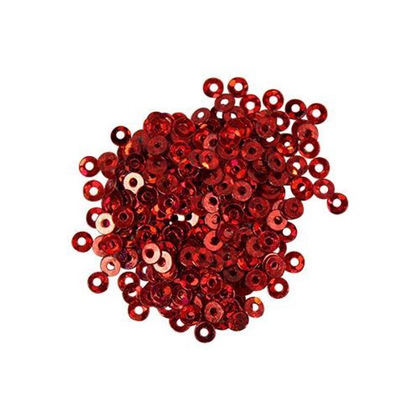 Пайетки плоские 3 мм, упак. 10 гр, Астра, 50103 красный голограмма, уп.10 шт