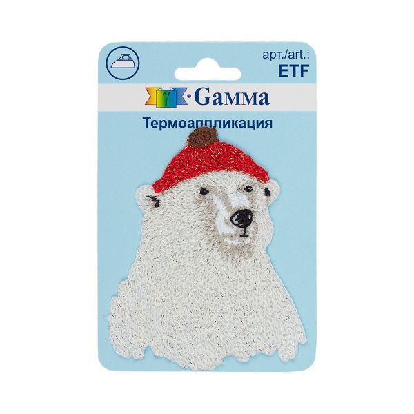 Термоаппликация №03, 1 шт, 01-318 Медведь 6.1х7.8 см, Gamma ETF