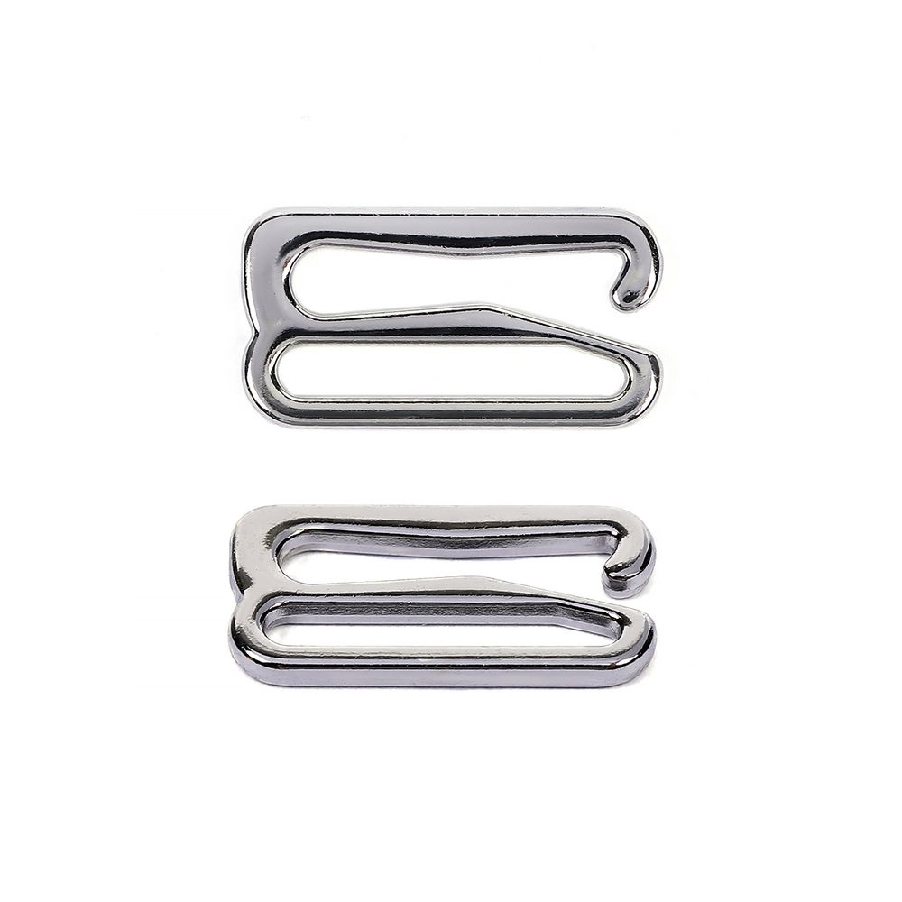 Крючки для купальника металл 15.0 мм, никель, 1000 шт