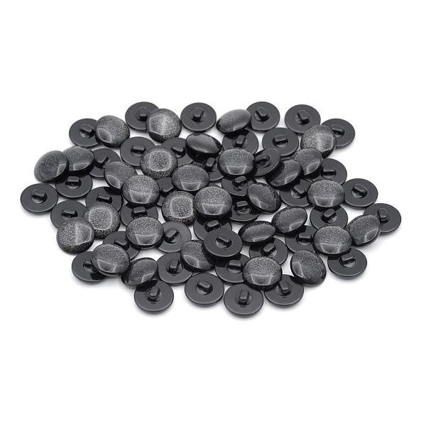 Пуговицы на ножке 32L (20мм), пластик (Blk-02 черный), 72 шт, CR P-45