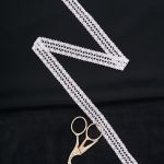 Кружево вязаное (тесьма) 16.5 мм / 13.72 метра, белый, 3AR3388