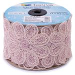 Кружево на сетке 80 мм / 11 м, св.розовый, Gamma GFLM-24161