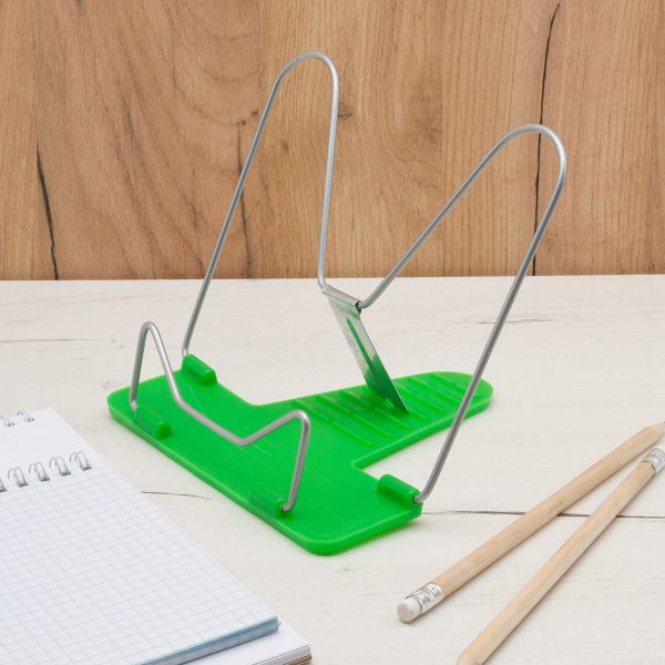 Подставка для книг Универсал с металл. лепестком, цв. в ассорт. (зеленый), П-03