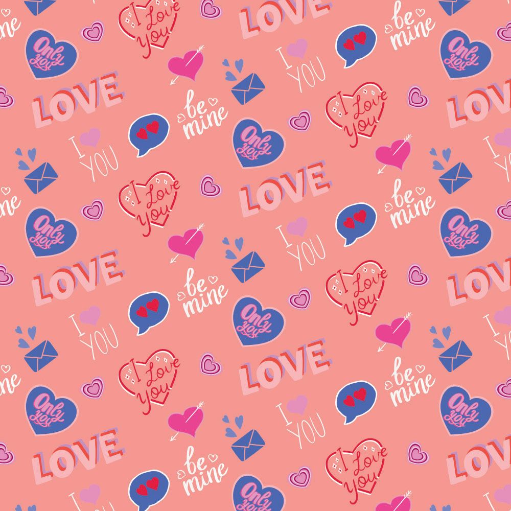 Односторонняя упаковочная бумага Stilerra 100х70 см, 25 шт, 05 любовь