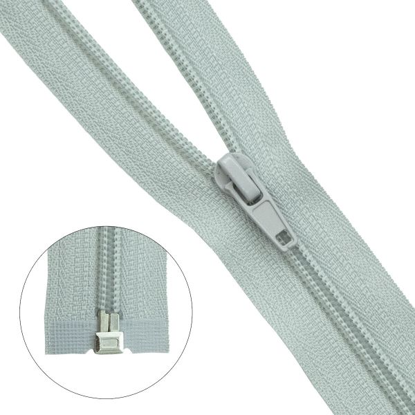 Молния спираль (витая) Т5 (5 мм) 1 зам., разъем., 70 см, 154, 310 бледно-серый, 10 шт