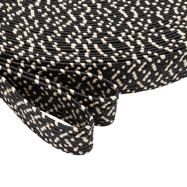 Стропа (ременная лента) 40 мм / 45.72 метра, [48.20 г/пог.м], с принтом эластичная, ZH874 бежевый/черный, 3Al294