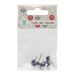 Глаза для кукол и игрушек 7мм на метал. ножке, 8 шт, цв.голубой