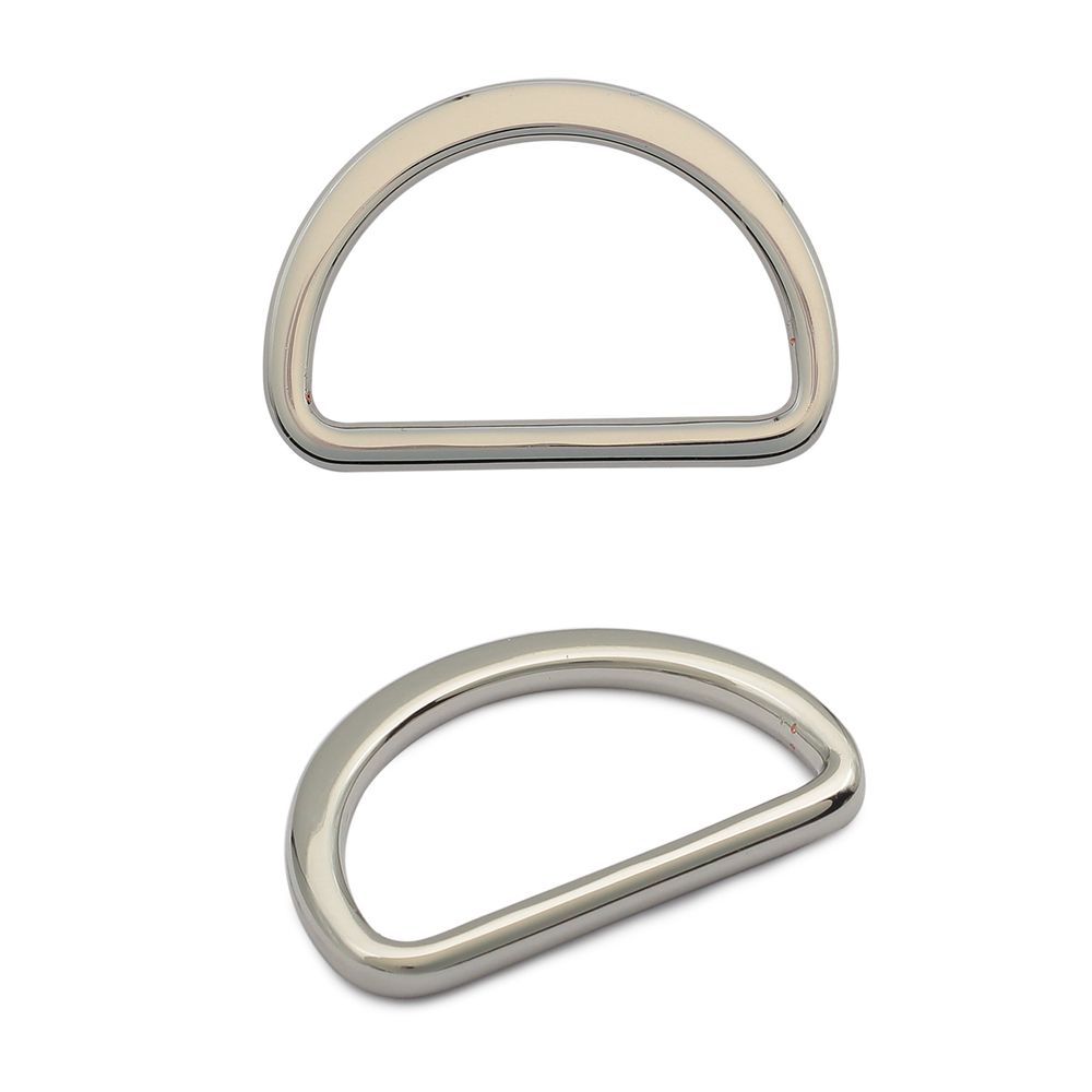 Полукольцо сварное металл внутр. 15 мм (внешн. 20х12 мм, ⌀2.5 мм), 50 шт, никель ГР, 6056