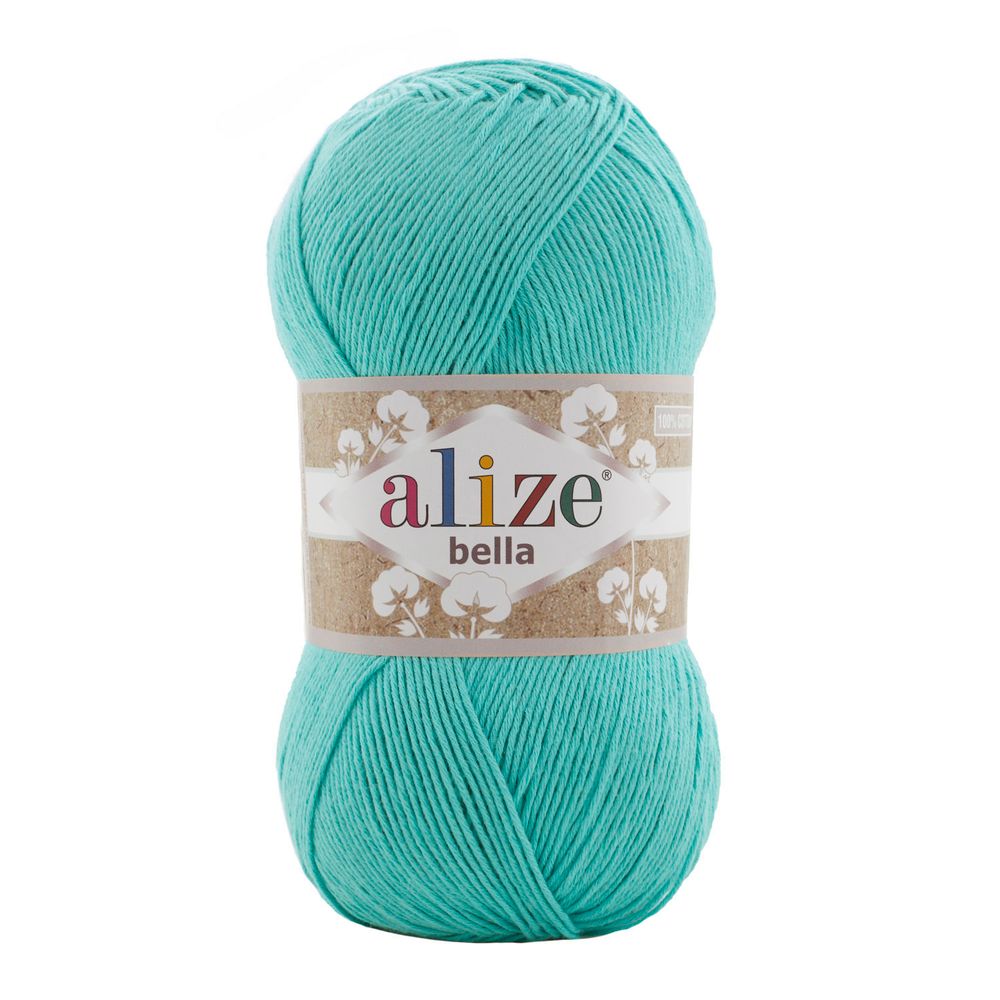 Пряжа Alize (Ализе) Bella 100 / уп.5 мот. по 100 г, 360м, 477 бирюзовый A