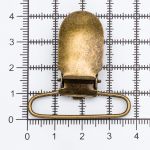 Клипса для подтяжек гладкая 35.0 мм, металл, уп.20 шт, New Star, антик