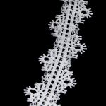 Кружево гипюр (плетёное) 30 мм / 3 метра, матовое, C501 белый