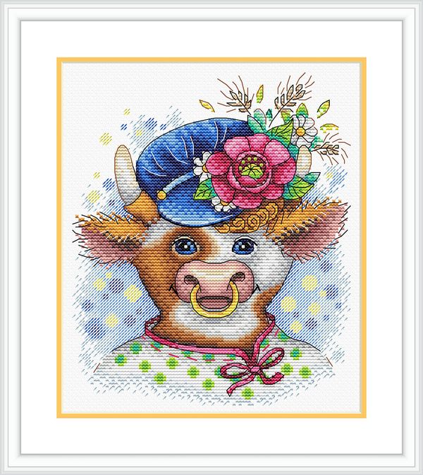 Набор для вышивания нитками МП Студия (Жар-птица), Первый парень на деревне 20х17 см