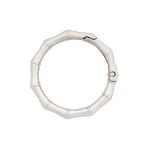 Карабин металл кольцо ⌀38 мм, декоративный, серебро (никель), MB_2231, 6 шт