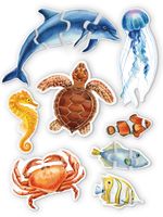 Пазлы для малышей Обитатели морей и океанов 27 элемент, Фрея PZL-BК-008