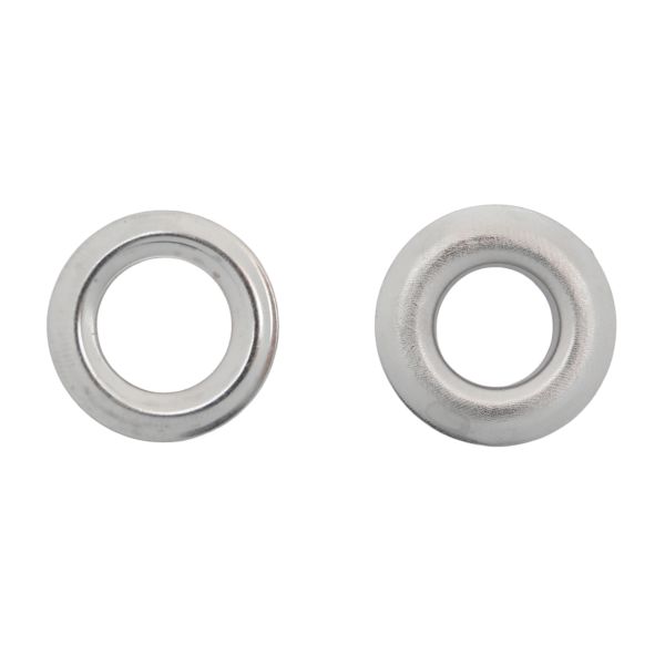 Люверсы металл ⌀9.2 мм (внутр.), h=6.32 мм, внешн. ⌀18.9 мм, №24, сталь, New Star, никель, уп≈1000 шт