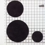 Набор заплаток пришивных из замши, круг ⌀4см, 6см и 8см, с перфорацией, 3 шт, 100% кожа (20 черный), 59401