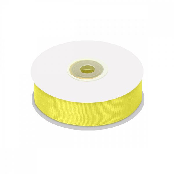 Лента репсовая (в рубчик) 25.0 мм цв. 640 желтый уп.22.86м (±1м)