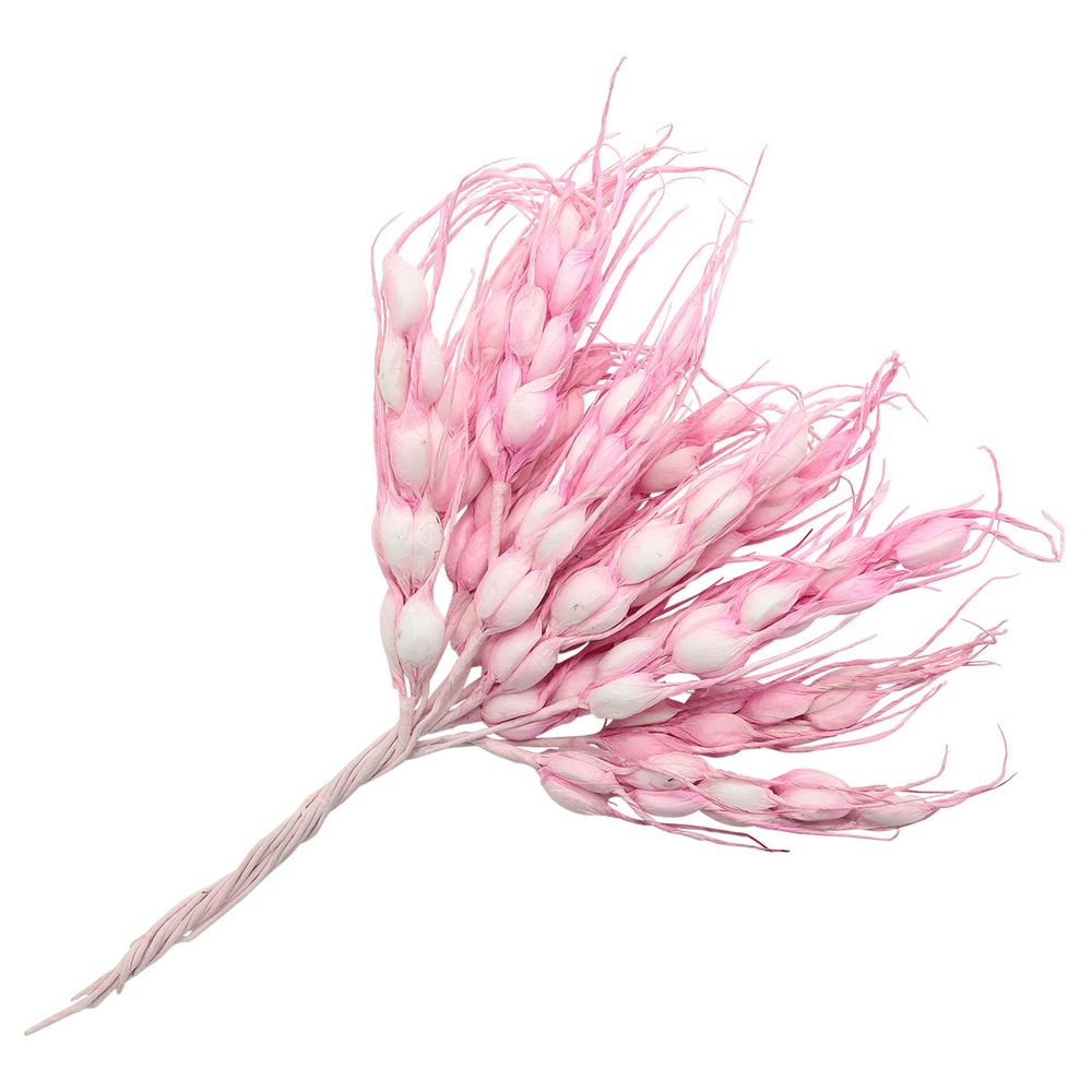 Цветы искусственные Пшеница из 10 колосков, цв. розовый, 15см