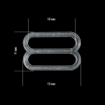 Рамки-регуляторы для бюстгальтера пластик 10.0 мм, прозрачный, 100 шт, 648447