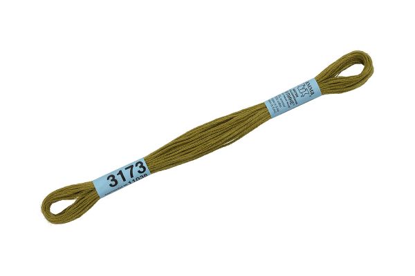 Мулине Gamma 100% хлопок, цв.3173 св.хаки, 24 мотка по 8 метров