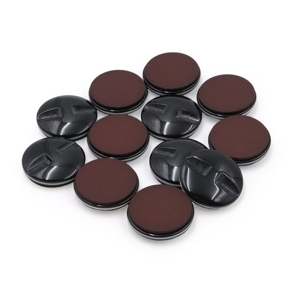 Пуговицы на ножке 40L, 25 мм, Brown, коричневый, 12 шт